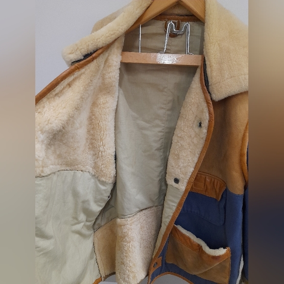 Vintage rare shearling Sheepskin sheepskin winter coat - Picture 9 of 12